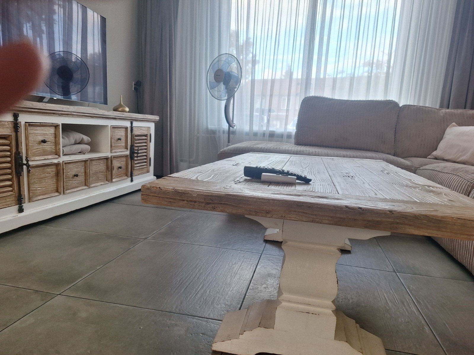 Salontafel 135x75 cm - serie Amanda, Ophalen, Gebruikt, 100 tot 150 cm, Robuust, Landelijk