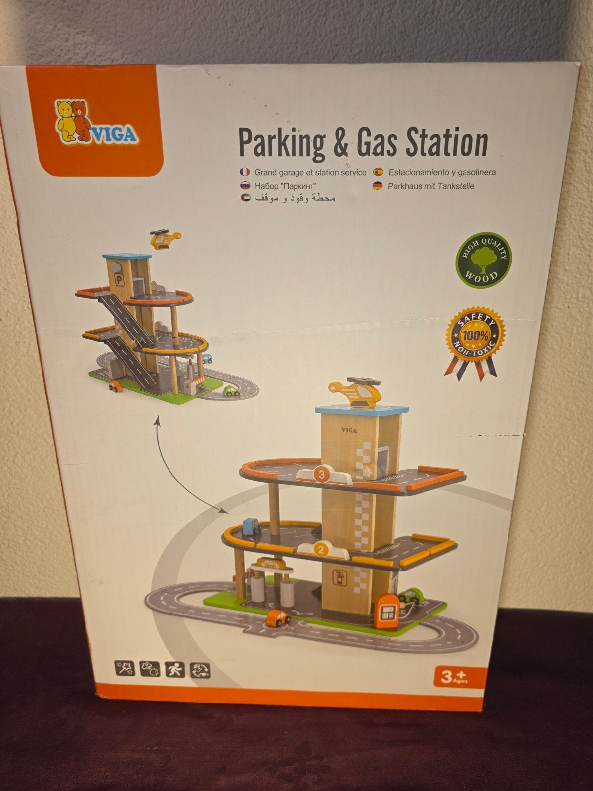 VIGA Houten Parkeergarage & Tankstation - Nieuw in doos, Ophalen of Verzenden, Nieuw, Overige typen