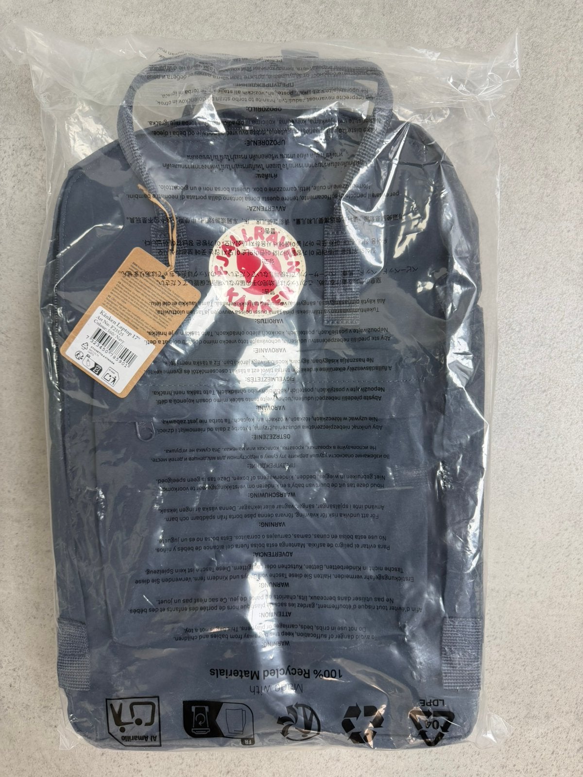 Fjallraven Kanken laptop 17" rugzak, navy blauw NIEUW, Ophalen of Verzenden, Nieuw, Overige merken, Trekking