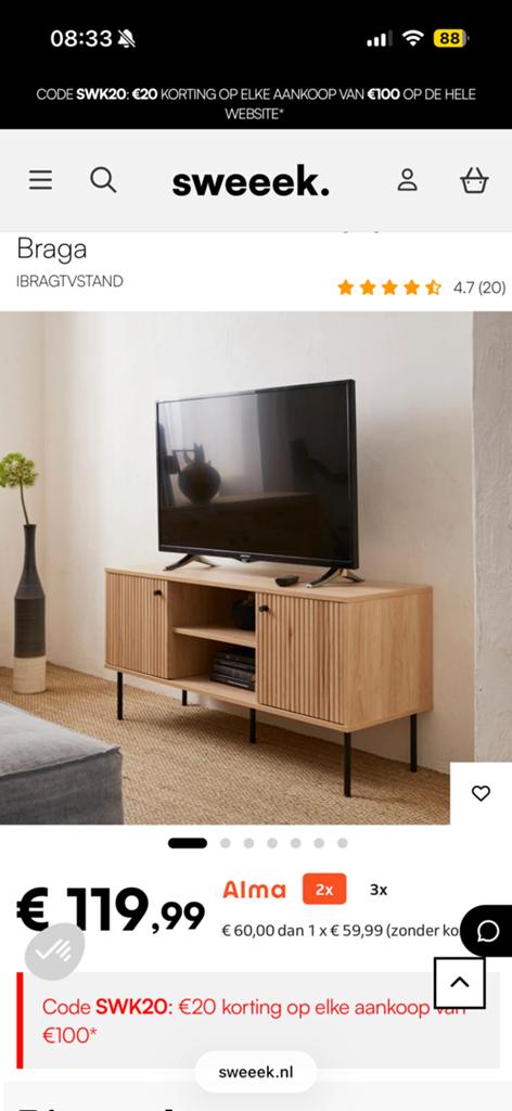 Tv meubel, Huis en Inrichting, Complete inboedels, Ophalen