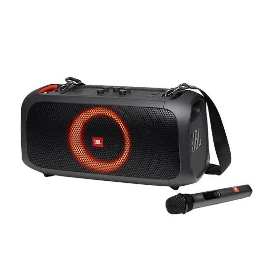 Gezocht JBL Partybox On-The-Go, Audio, Tv en Foto, Karaoke-apparatuur, Ophalen, Zo goed als nieuw, Complete set