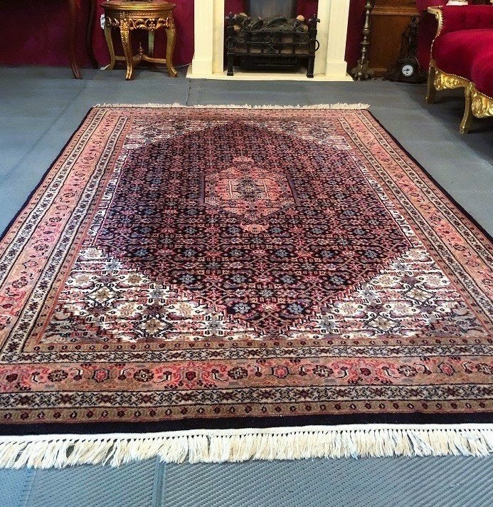 Perzisch tapijt handgeknoopt Bidjar Oosters vloerkleed wol, 200 cm of meer, Ophalen of Verzenden, Zo goed als nieuw, 200 cm of meer