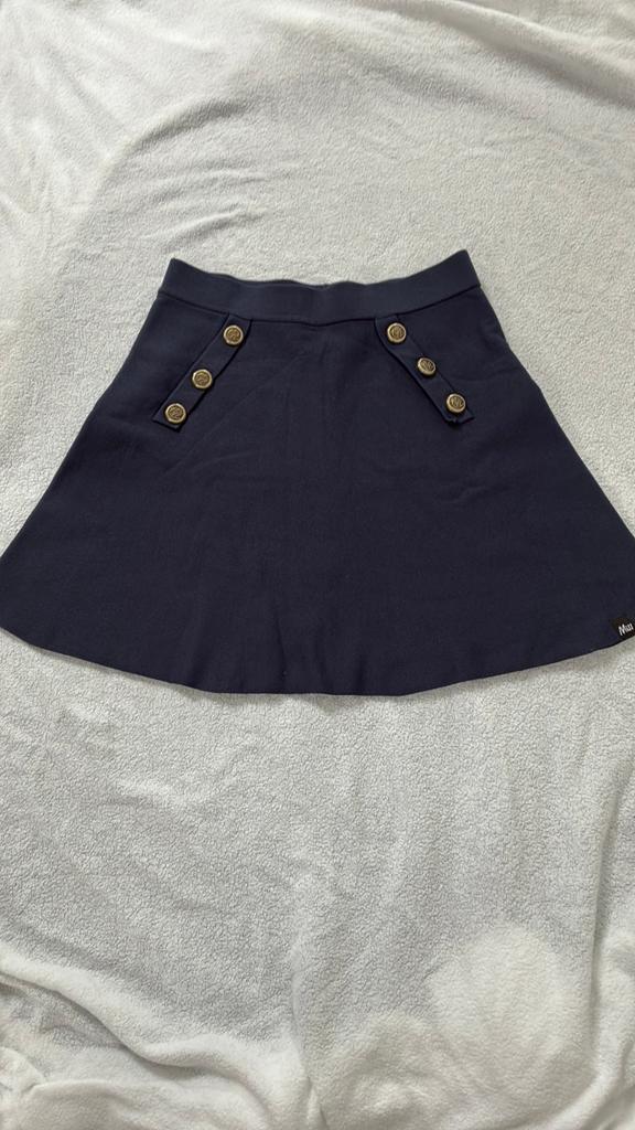 NIK&NIK Rokje Maat 152 Donkerblauw met Gouden Knopen, Verzenden, Nieuw, Meisje, Jurk of Rok