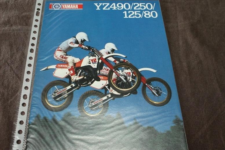 Yamaha YZ490 250 125 80 motorfiets verkoop folder cross, Ophalen of Verzenden, Yamaha