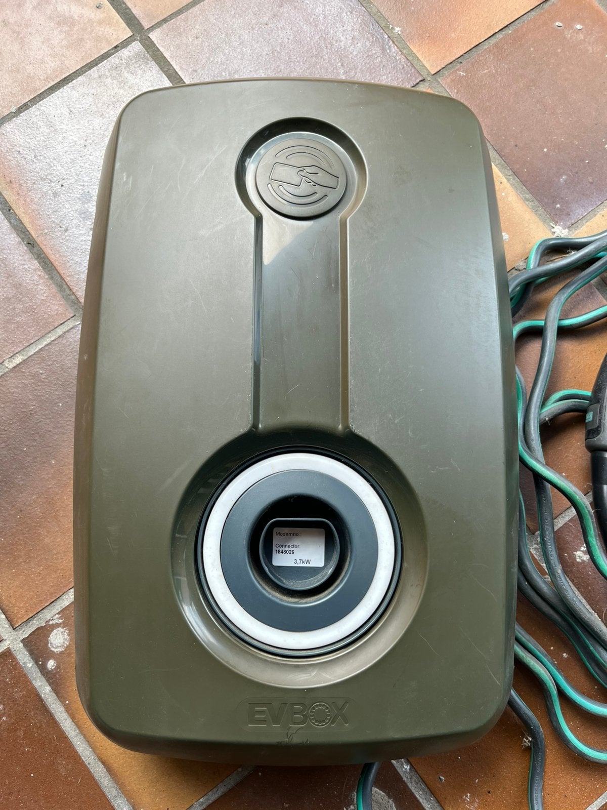 EVBox laadpaal 1 Fase met vaste kabel type 2 (7m), Auto diversen, Ophalen of Verzenden, Gebruikt, Laadpaal en Laadkabel
