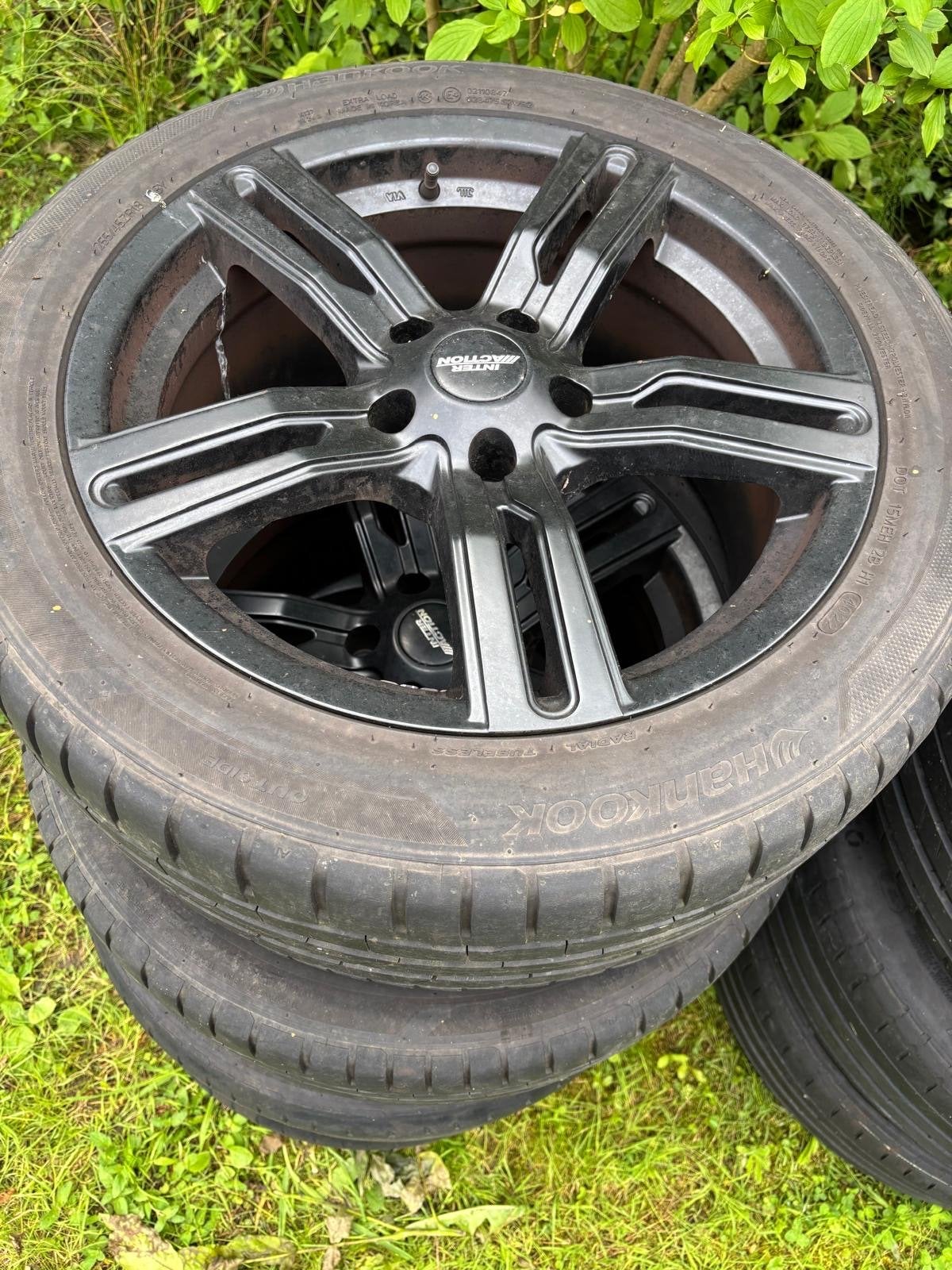 20 inch velgen met banden - Inter Action, Ophalen of Verzenden, Gebruikt
