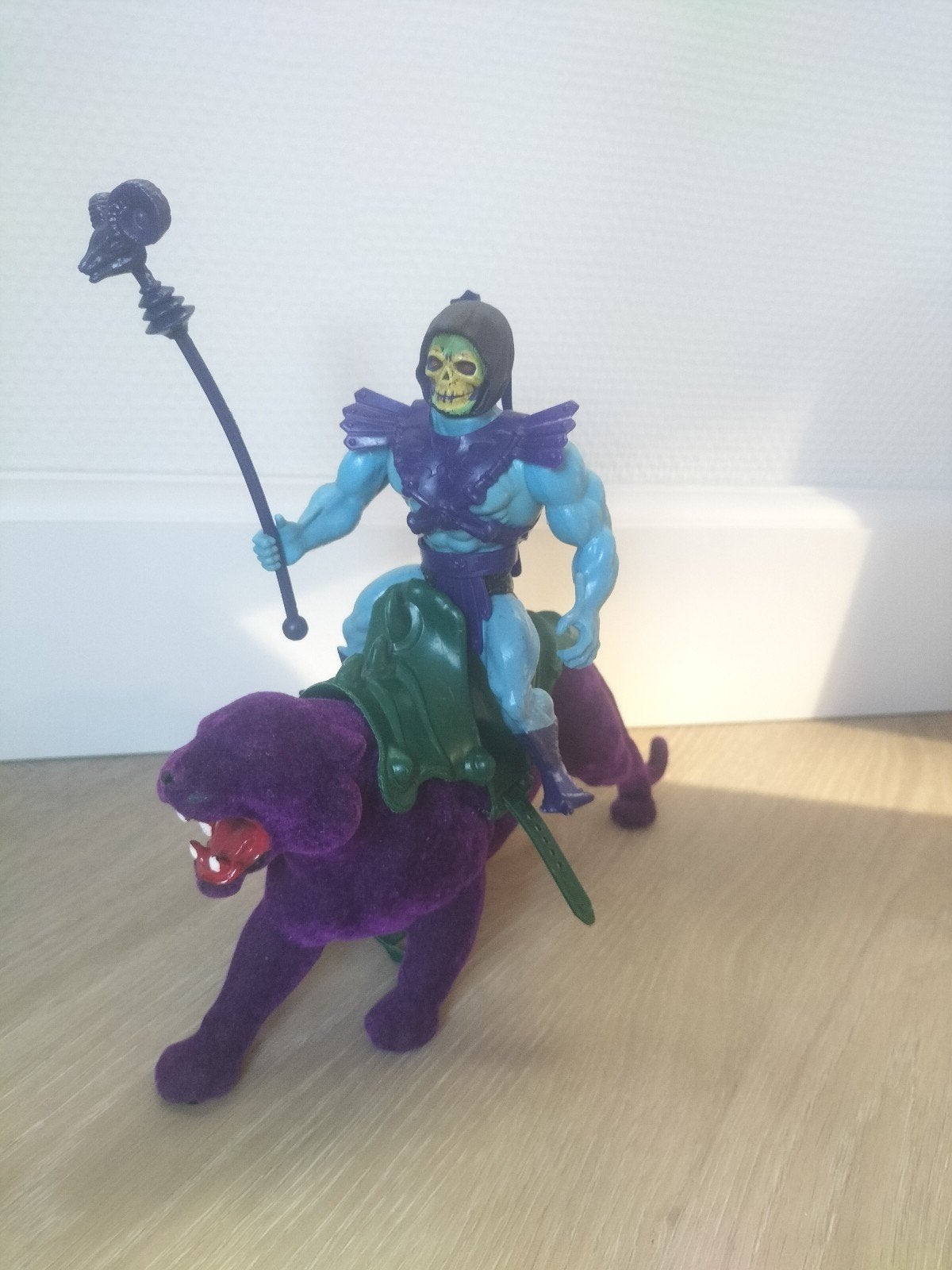 MOTU Skeletor (Taiwan Soft Head) & Panthor (Malaysia) - 100%, Ophalen of Verzenden, Gebruikt
