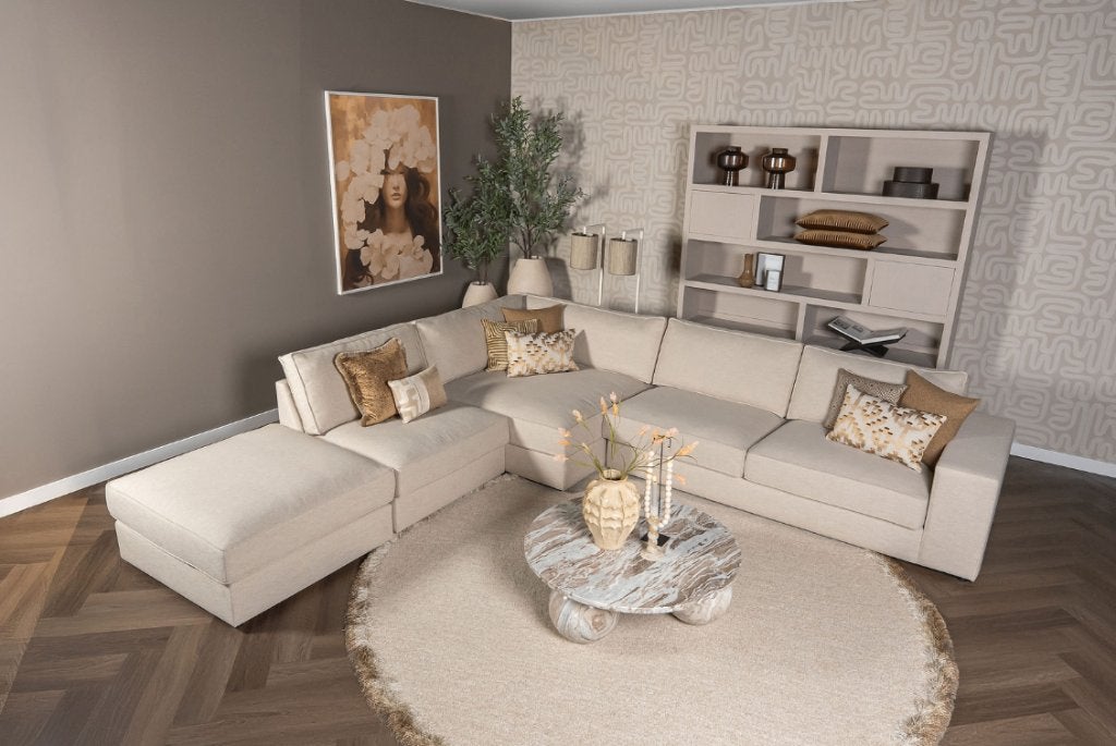 Hoekbank Noelle l Whoon | Room108 l van €5244,- voor €2999,-, Huis en Inrichting, Banken | Bankstellen, Ophalen, Gebruikt, Hoekbank