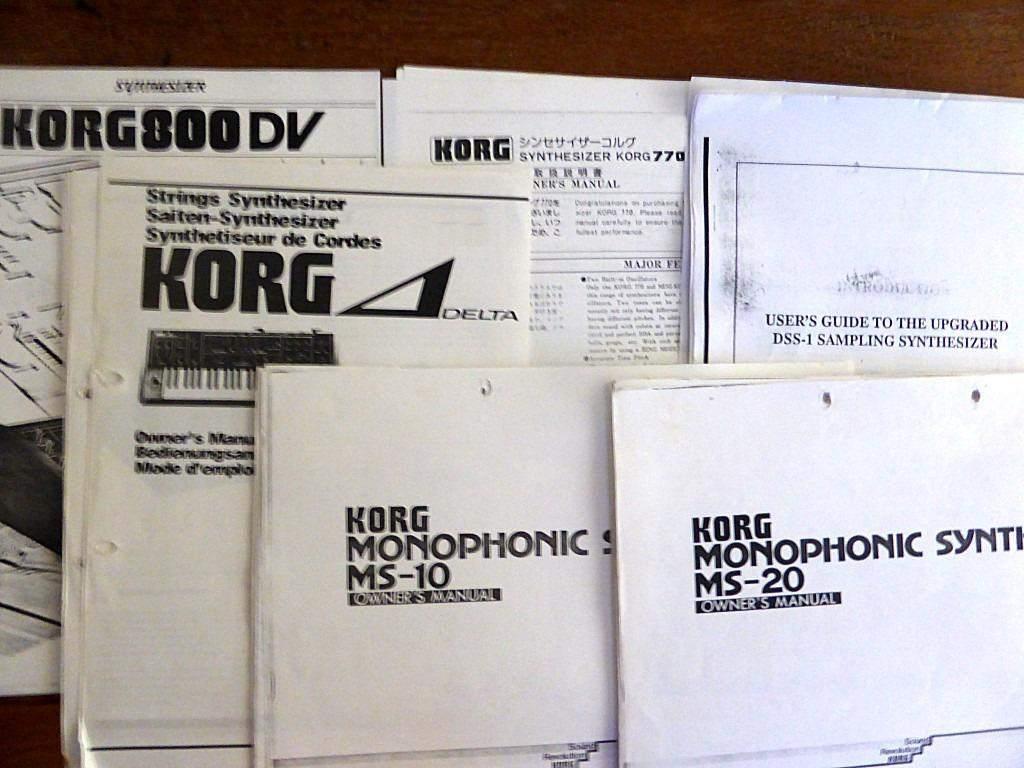 20 handleidingen van KORG synthesizers, Ophalen of Verzenden, Zo goed als nieuw, Keyboard of Synthesizer