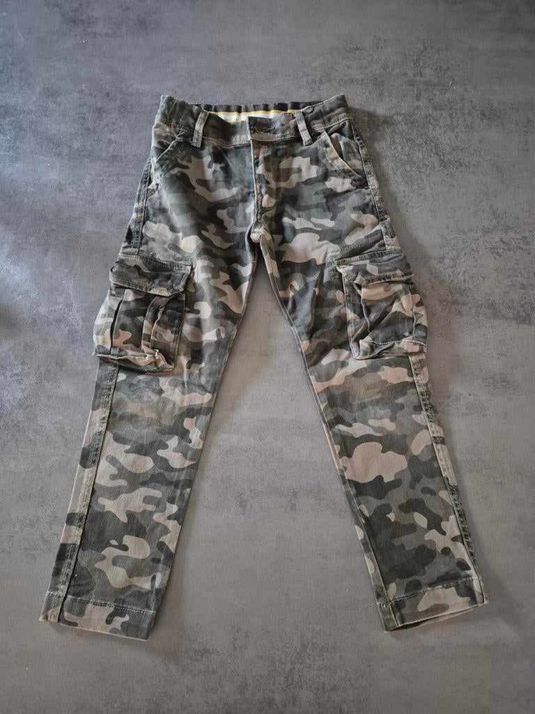 OVS cargo jeans broek leger army khaki groen beige 116, Ophalen of Verzenden, Zo goed als nieuw, Jongen, Broek