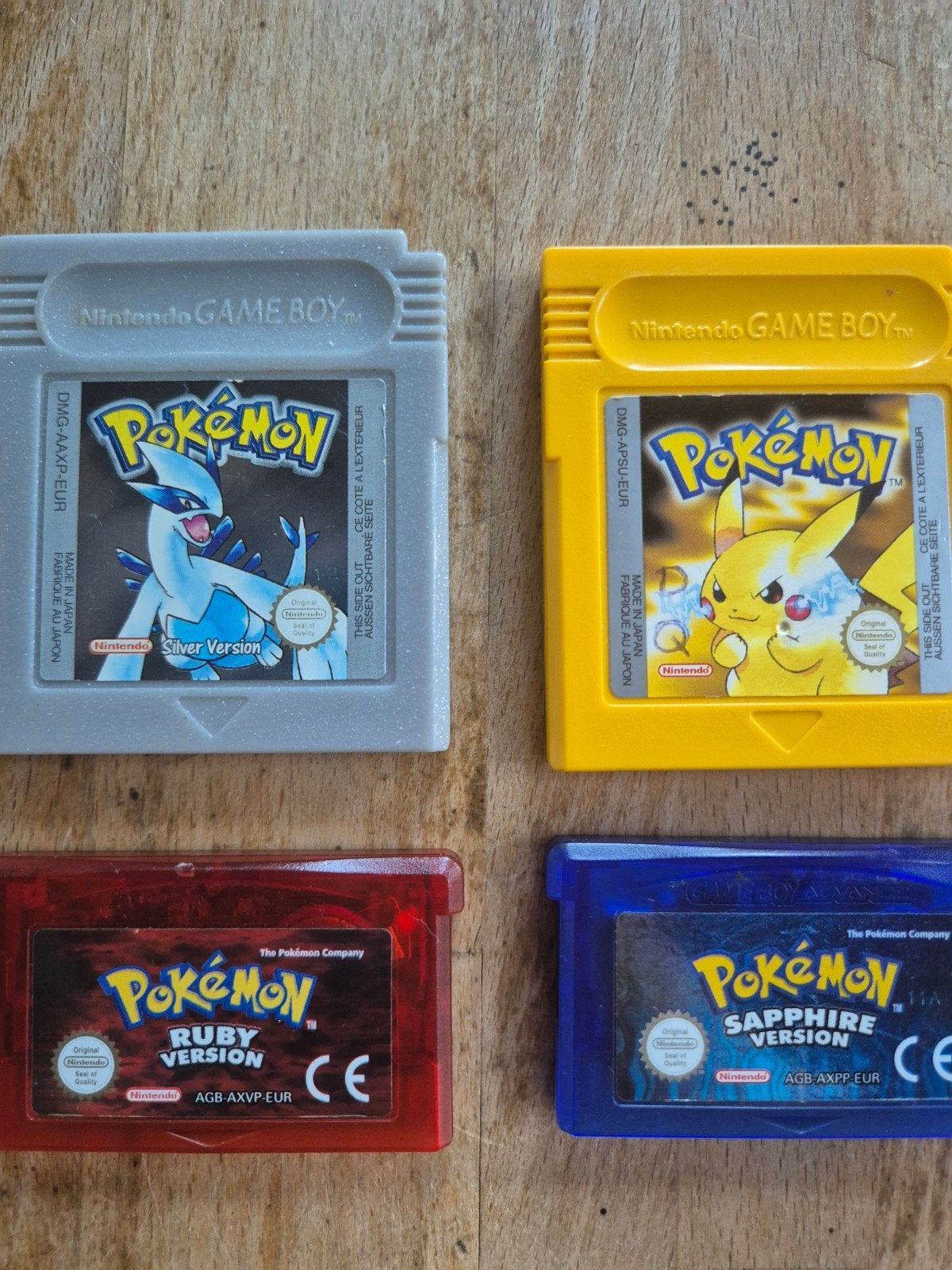 Pokemon Game Boy–Sapphire, Ruby, Yellow en Silver, Gebruikt, 1 speler, Ophalen of Verzenden, Role Playing Game (Rpg)