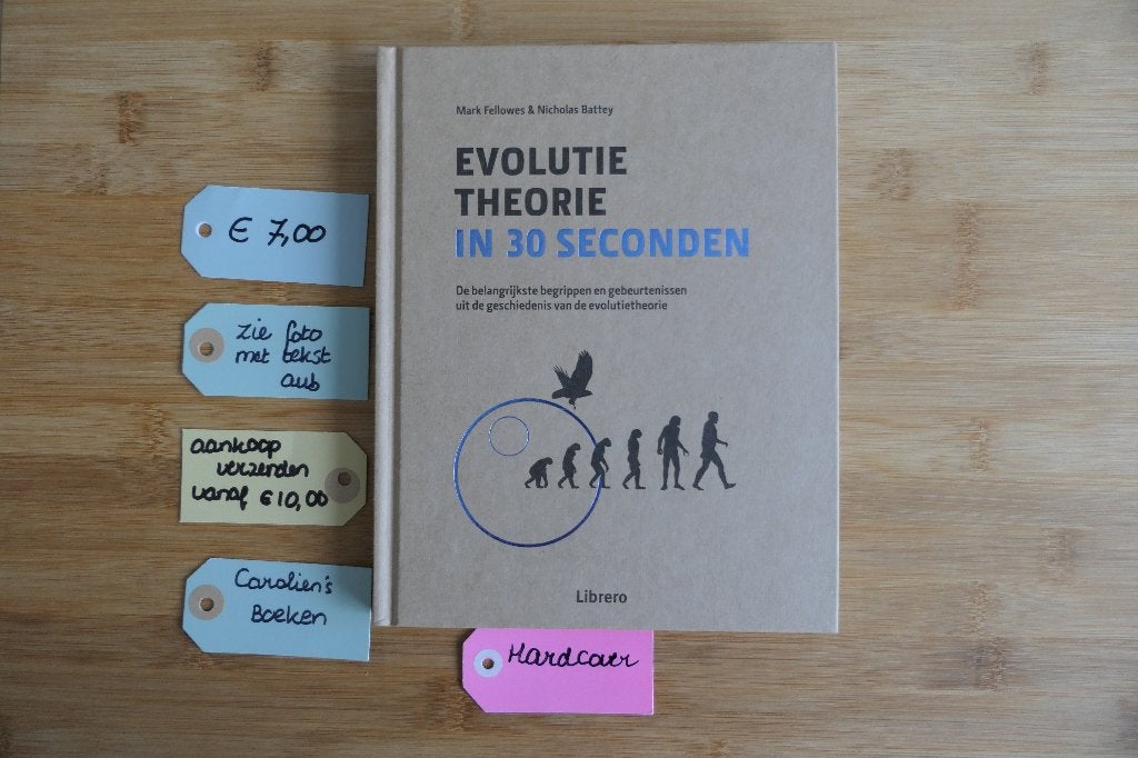 Evolutie theorie in 30 seconden., Ophalen of Verzenden, Gelezen, Mark Fellowes en Nicholas Battey., Natuurwetenschap