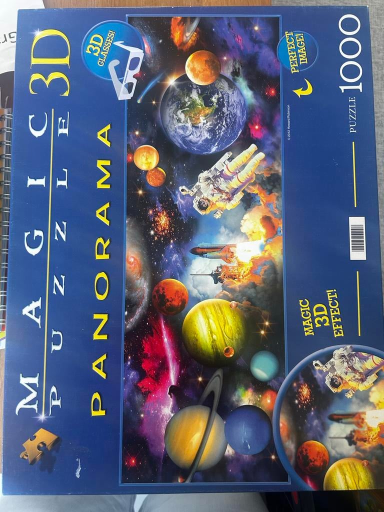 Magic 3D Panorama Puzzel Ruimte 1000 stukjes, Ophalen of Verzenden, 500 t/m 1500 stukjes, Zo goed als nieuw, Legpuzzel