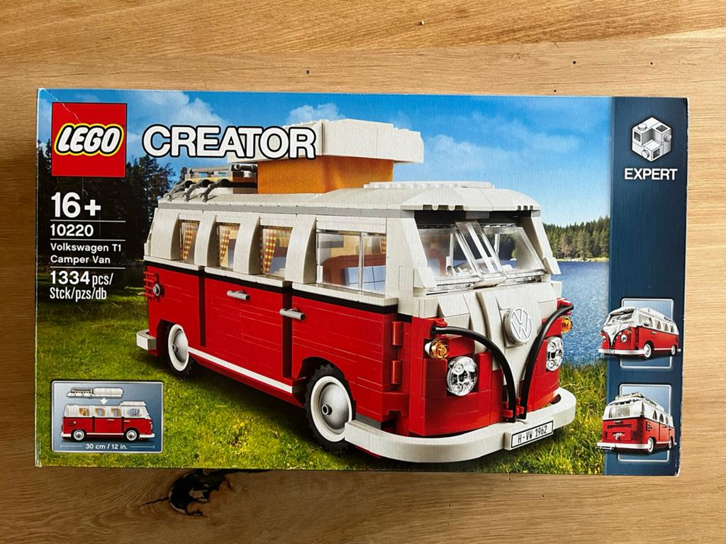 LEGO 10220 Volkswagen T1 Camper Van Met Lichtset, Gebruikt, Lego, Ophalen of Verzenden, Compleet