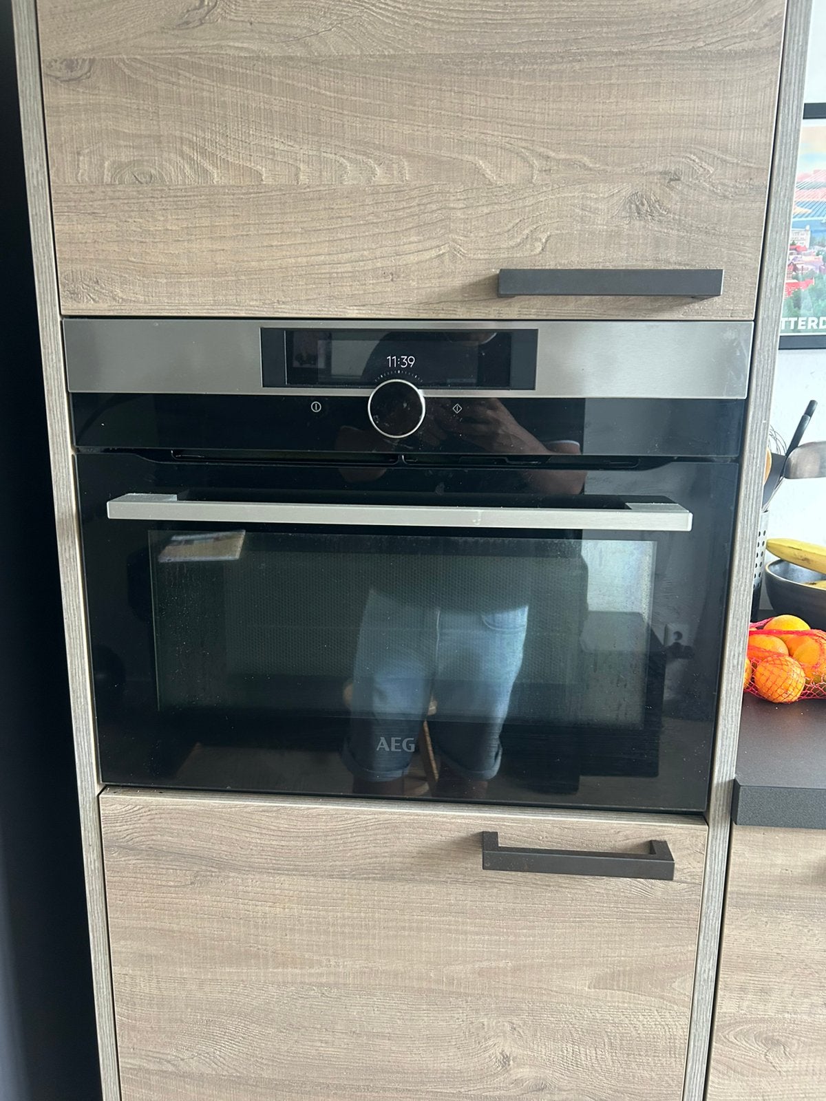 AEG inbouw oven div standen 59,5x45cm, Ophalen, 45 tot 50 cm, Gebruikt, Heteluchtoven
