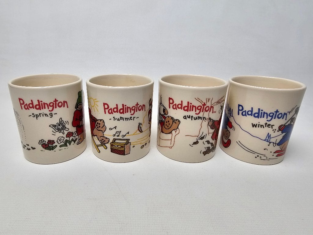 # 4 Paddington Seizoen mokken. Spring Summer Autumn Winter, Gebruikt, Overige merken, Keramiek, Vintage