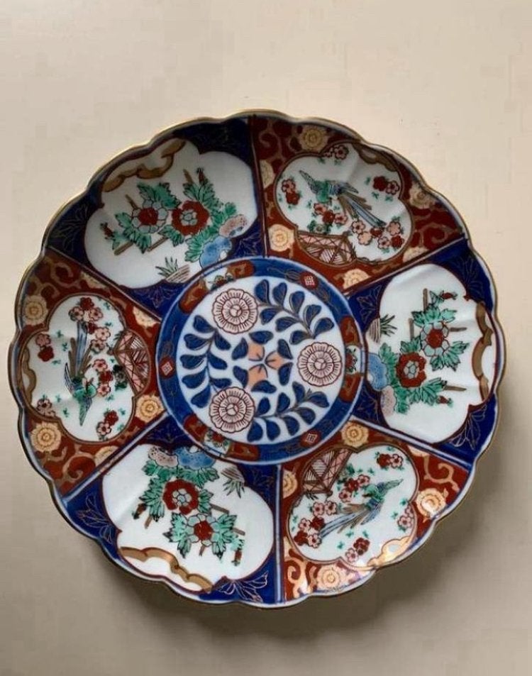 Bord/Schaal IMARI -Japans pors. Handpaint jacq robeerst 26cm, Antiek en Kunst, Antiek | Wandborden en Tegels, Ophalen of Verzenden