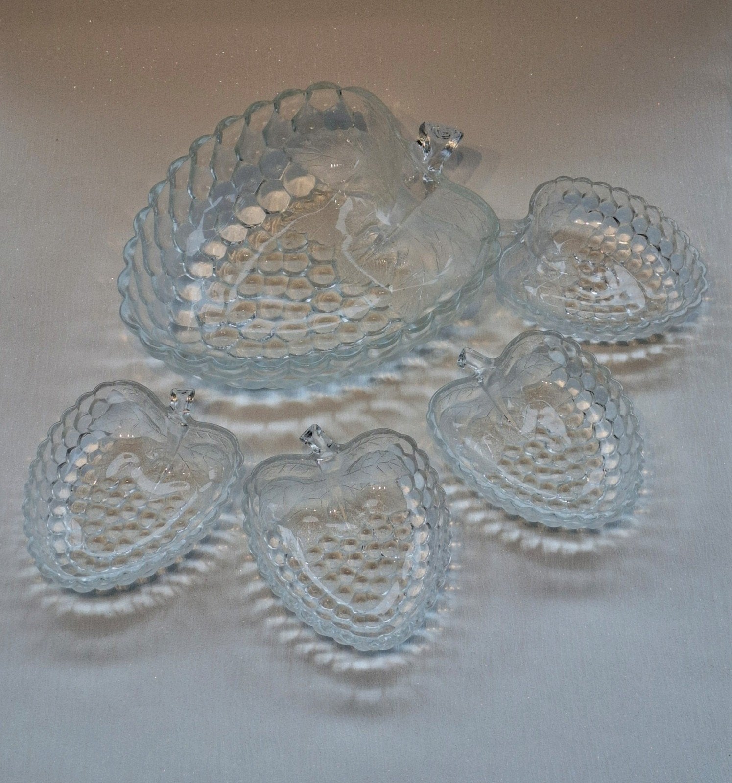 Set Vintage Schalenset Veba Glas AG West Germany, Ophalen of Verzenden, Glas, Overige stijlen, Schaal of Schalen