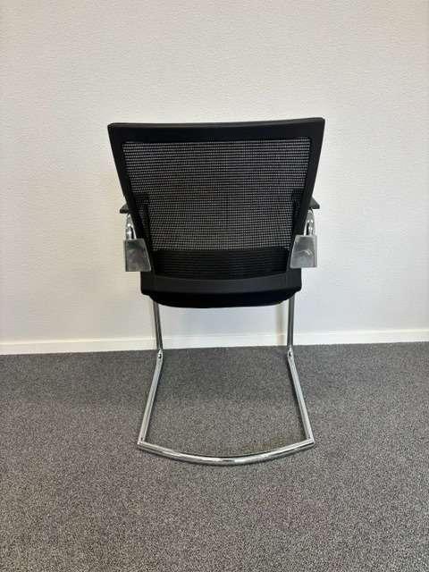 Vergaderstoelen slede chroom / netwave. Partij op voorraad!, Niet ingevuld, Gebruikt, Zwart, Niet ingevuld