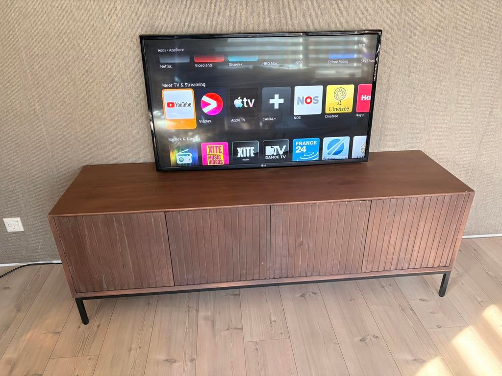 Tv meubel tv kast mango hout, Huis en Inrichting, Kasten | Televisiemeubels, Ophalen of Verzenden, Zo goed als nieuw, 25 tot 50 cm