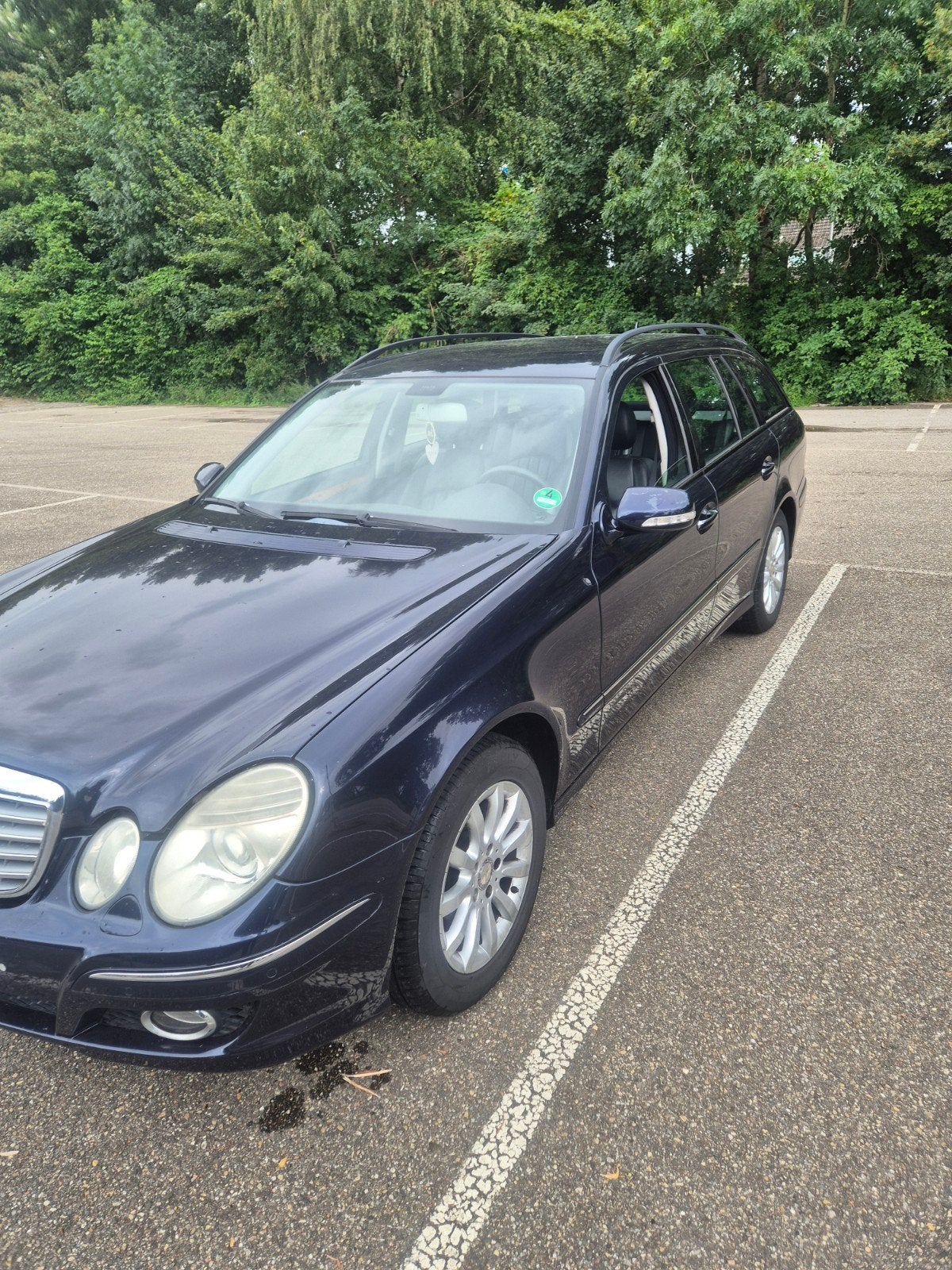 Mercedes-Benz E-Klasse 3.0 E280 4MATIC Combi AUT 2007 Blauw, Auto's, Automaat, Blauw, Stationwagon, Vierwielaandrijving