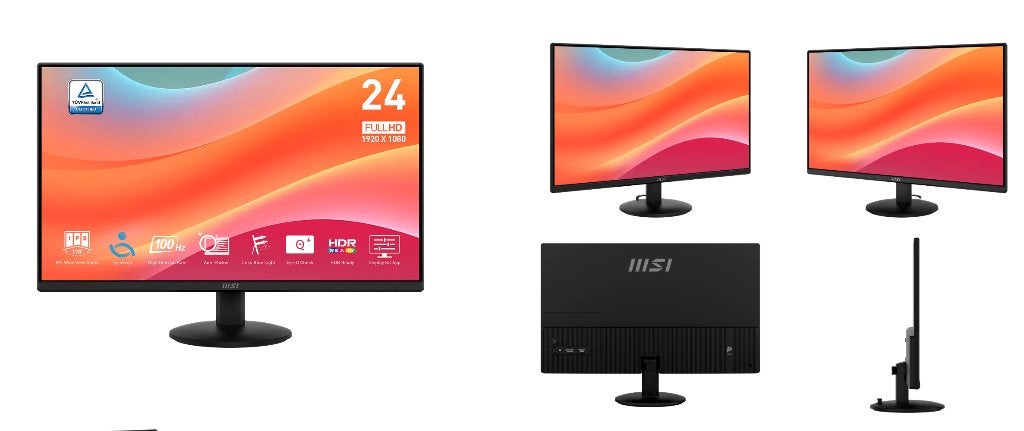 Nieuw MSI PRO 24 inch scherm MP242L DP/HDMI zwarte versie, Msi, -, -, Nieuw