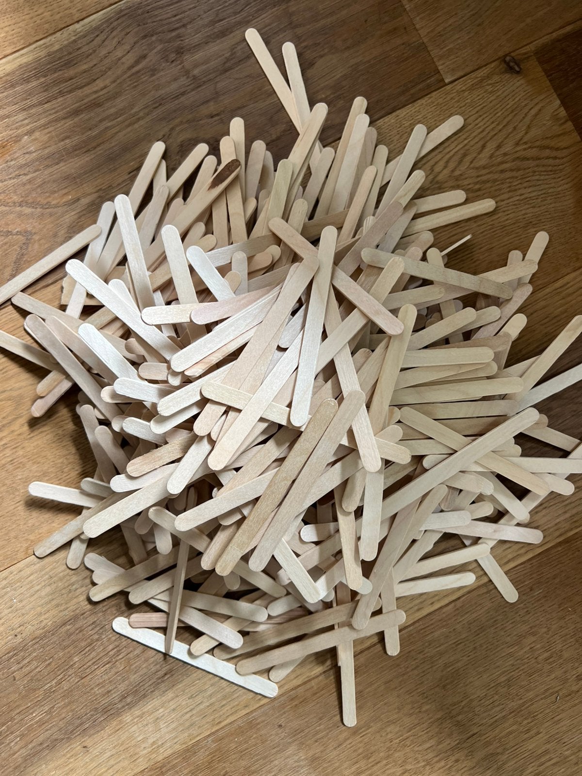 1500 Houten ijsstokjes voor knutselen - Groot pak, Hobby en Vrije tijd, Knutselmateriaal, Beige, Nieuw, Hout
