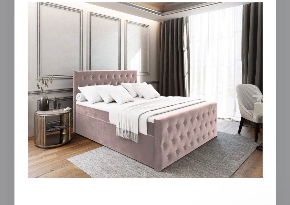 Boxspring Rosé 180x200, Kinderen en Baby's, Ophalen, Zo goed als nieuw, Jongetje of Meisje