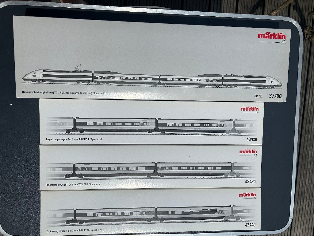 Marklin H0 37790+43420+43430+43440 Hogesnelheidstrein TGV, Hobby en Vrije tijd, Modeltreinen | H0, Wisselstroom, Treinset, Nieuw