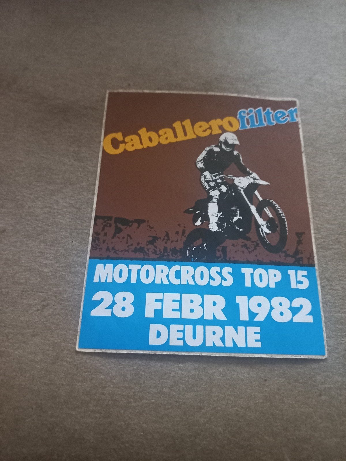 Vintage Caballero Filter Motorcross Top 15  1982, Ophalen of Verzenden, Gebruikt