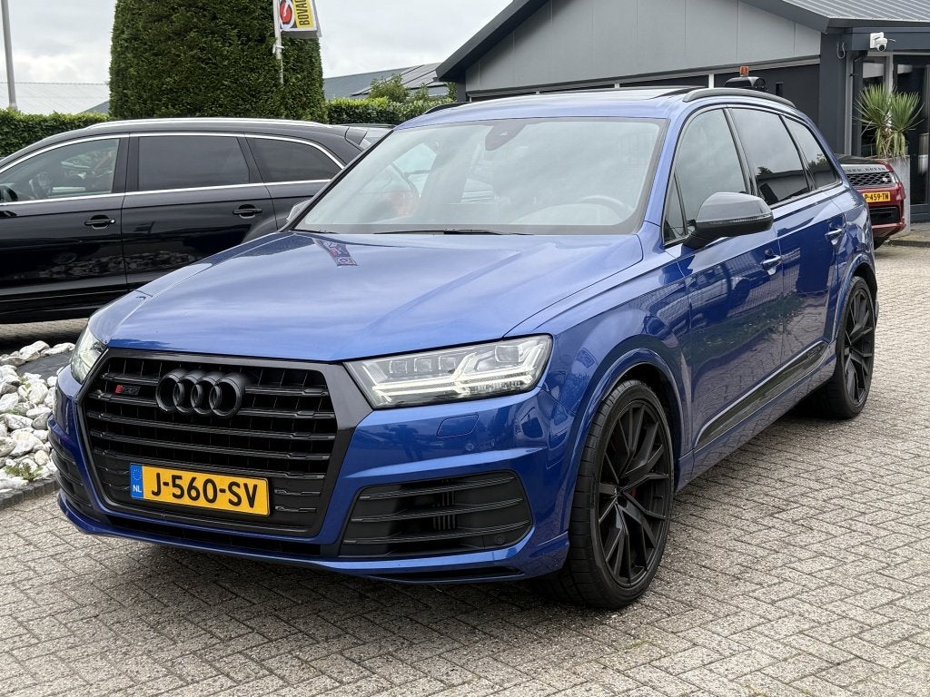 Audi SQ7 4.0 TDI 2017 Sepang Luchtvering Pano 4WS AHK, Auto's, SQ7, Gebruikt, 2245 kg, Blauw
