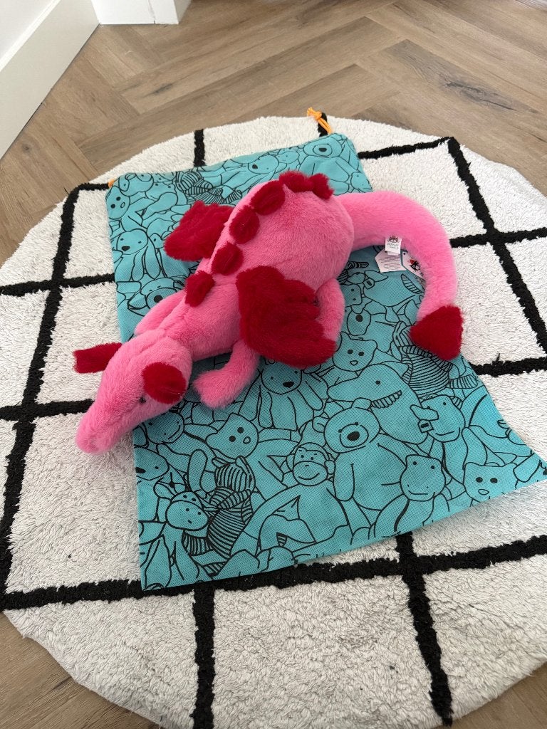 Nieuw roze Jellycat valentijnsdag draag dragon knuffel lief, Overige typen, Nieuw, Ophalen of Verzenden, Middelgroot (20 tot 80 cm)