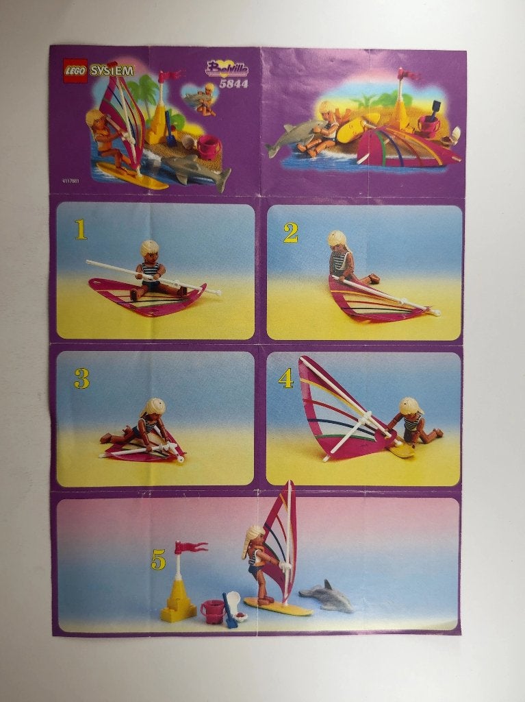 LEGO Belville 5844 (Instructions) Dolphin Windsurfer (Wind, Gebruikt, Overige thema's, Lego, Overige typen