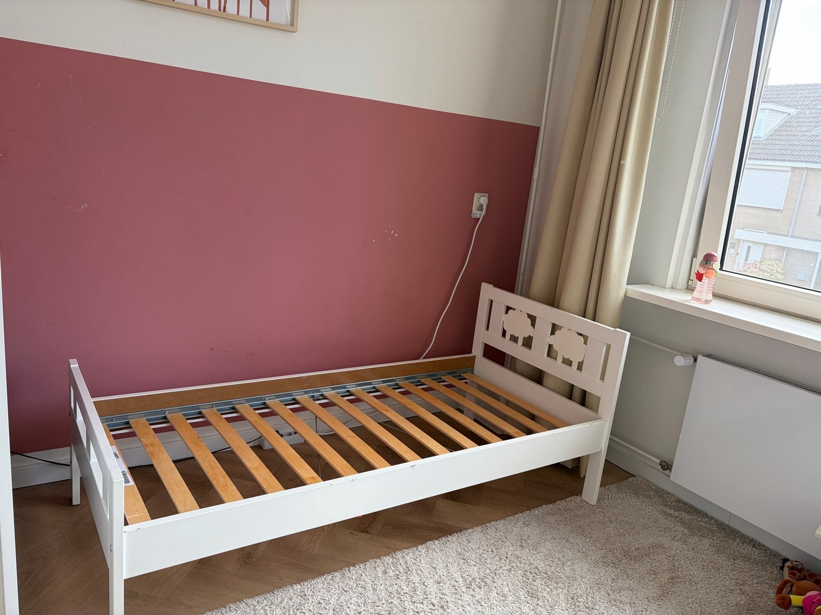 IKEA Kritter kinderbed met lattenbodem (70x160 cm), Ophalen, Gebruikt, Wit, 190 cm of minder