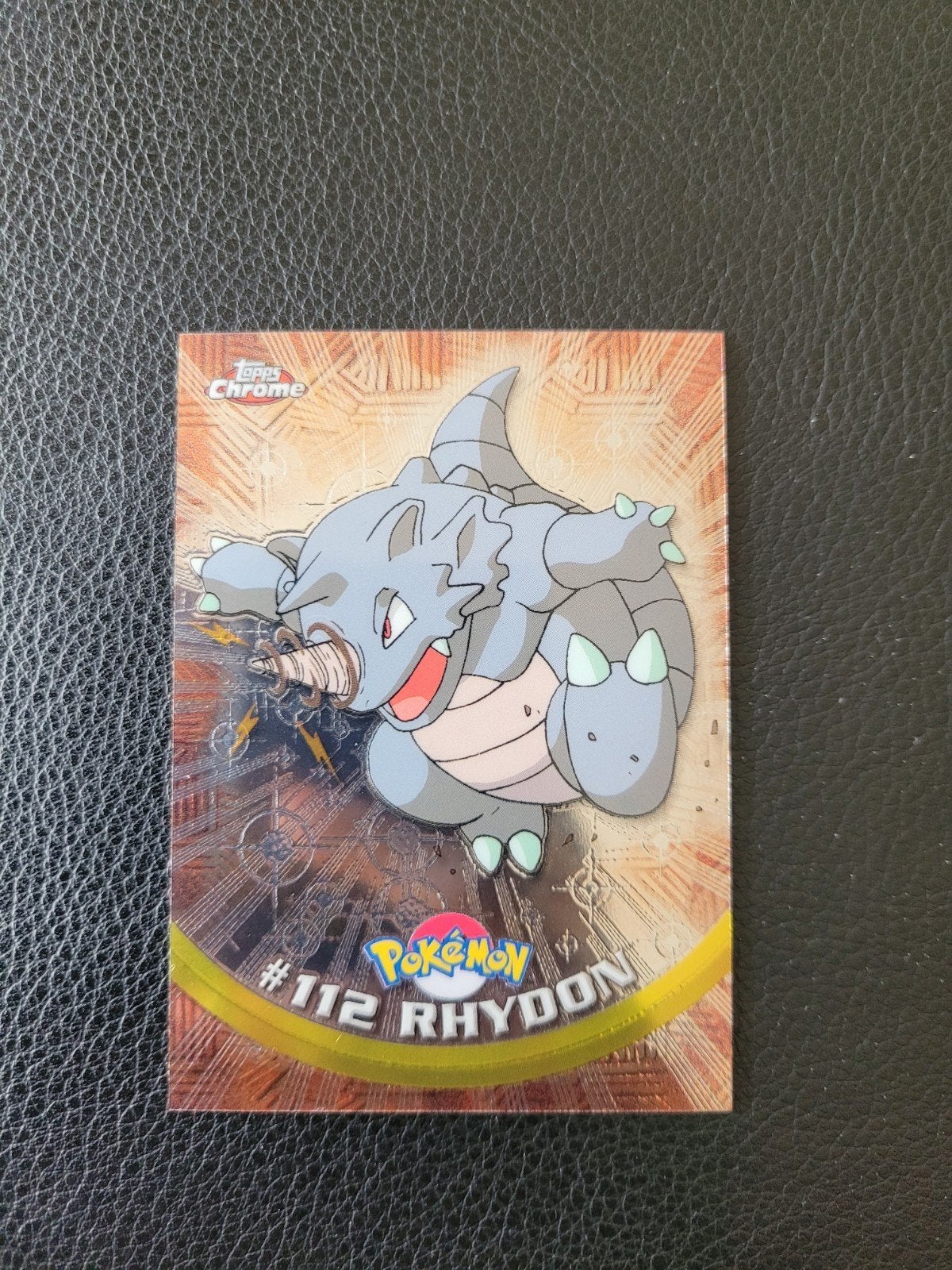 Topps Chrome Pokémon #112 Rhydon TV Animation Edition, Ophalen of Verzenden, Zo goed als nieuw, Losse kaart, Foil