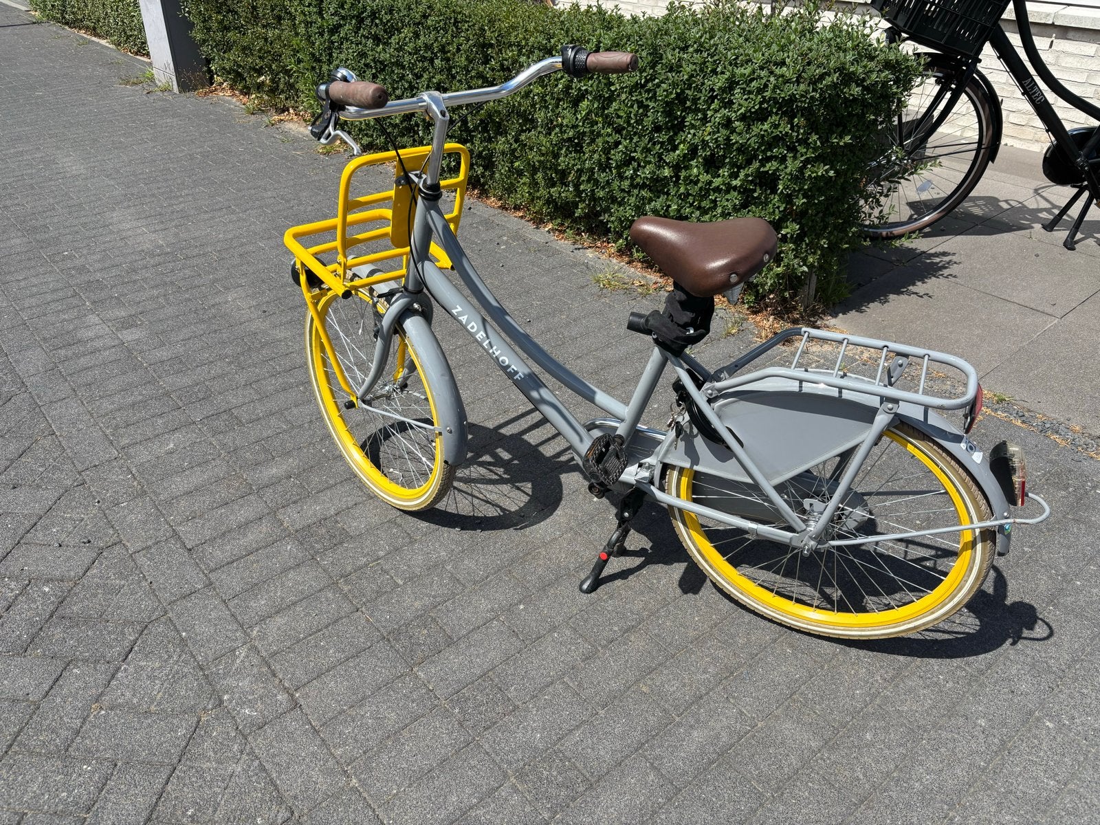 Zadelhoff Season fiets 24 inch Grijs/Geel 3V, Ophalen, Terugtraprem, Versnellingen, Gebruikt