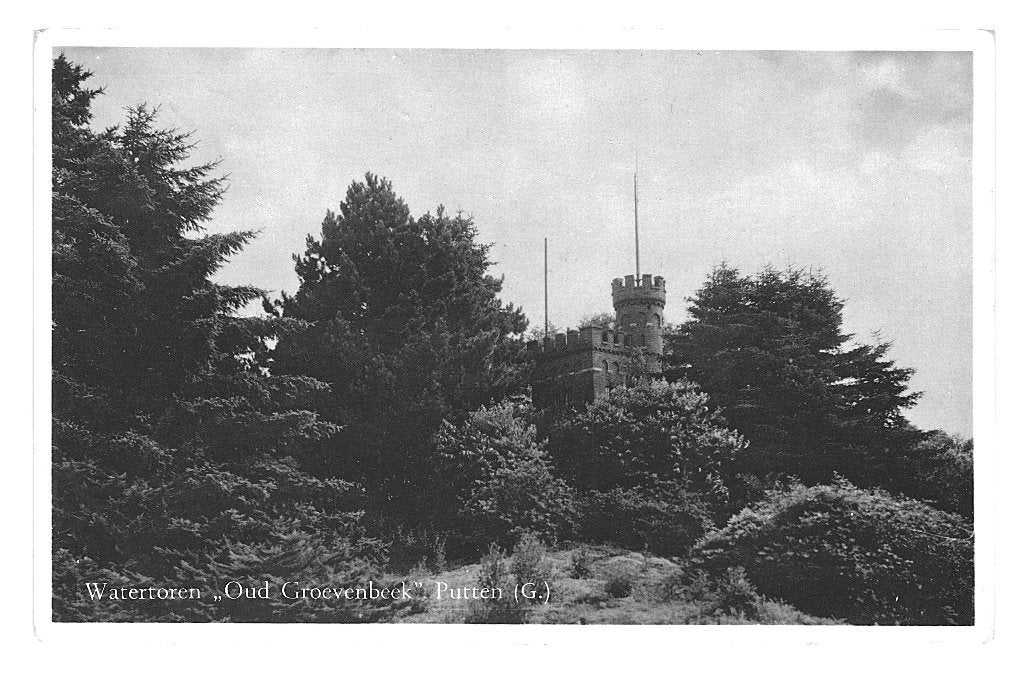 969110	Putten	Watertoren	Oud Groevenbeek	1957	Gelopen, Ophalen of Verzenden, 1940 tot 1960, Gelopen, Gelderland