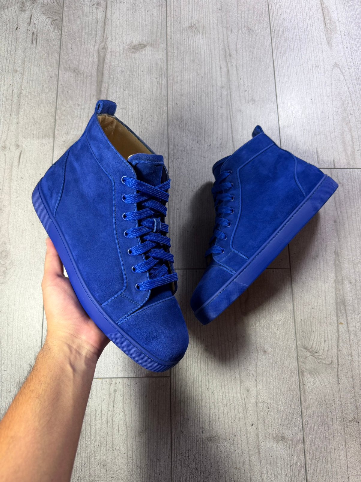 Christian louboutin, Kleding | Heren, Schoenen, Blauw, Ophalen of Verzenden, Sneakers of Gympen, Zo goed als nieuw