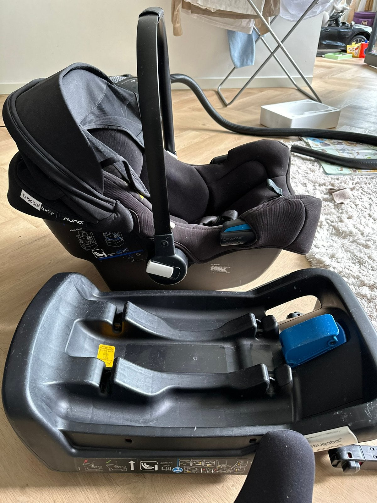 Bugaboo turtle air autostoel met isofix base, Gebruikt, Isofix, 0 t/m 13 kg, Ophalen