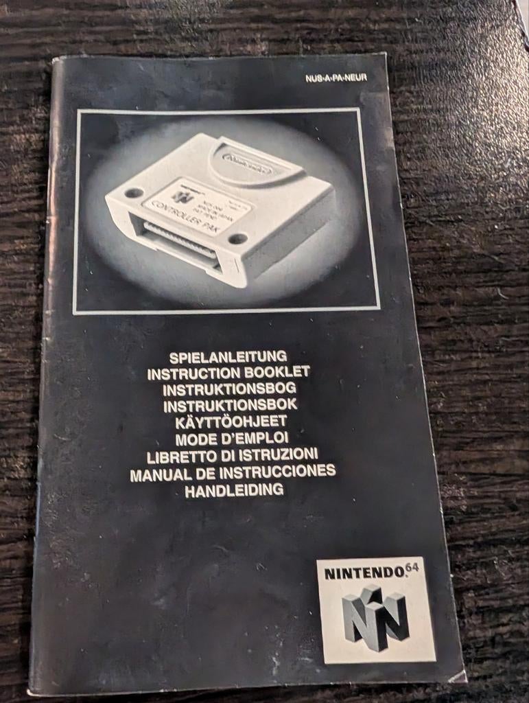 N64 Controller Pak Handleiding - Origineel Boekje, Ophalen, Gebruikt