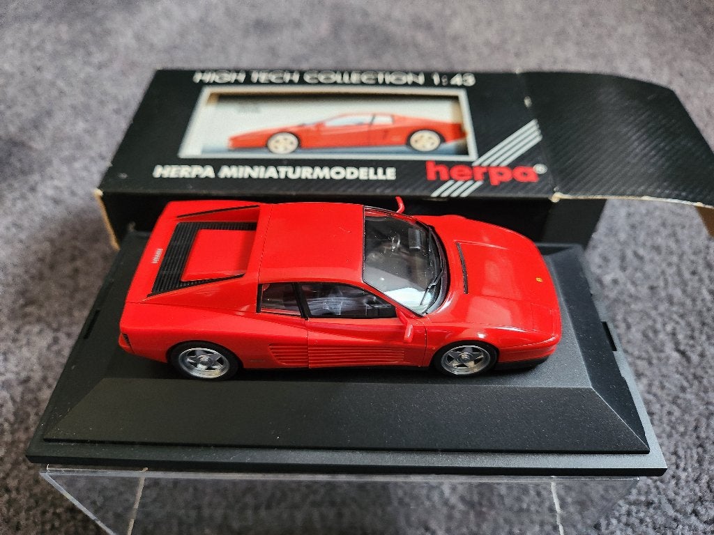 Herpa Ferrari Testarossa 1:43, Ophalen, Zo goed als nieuw, Auto, Overige merken
