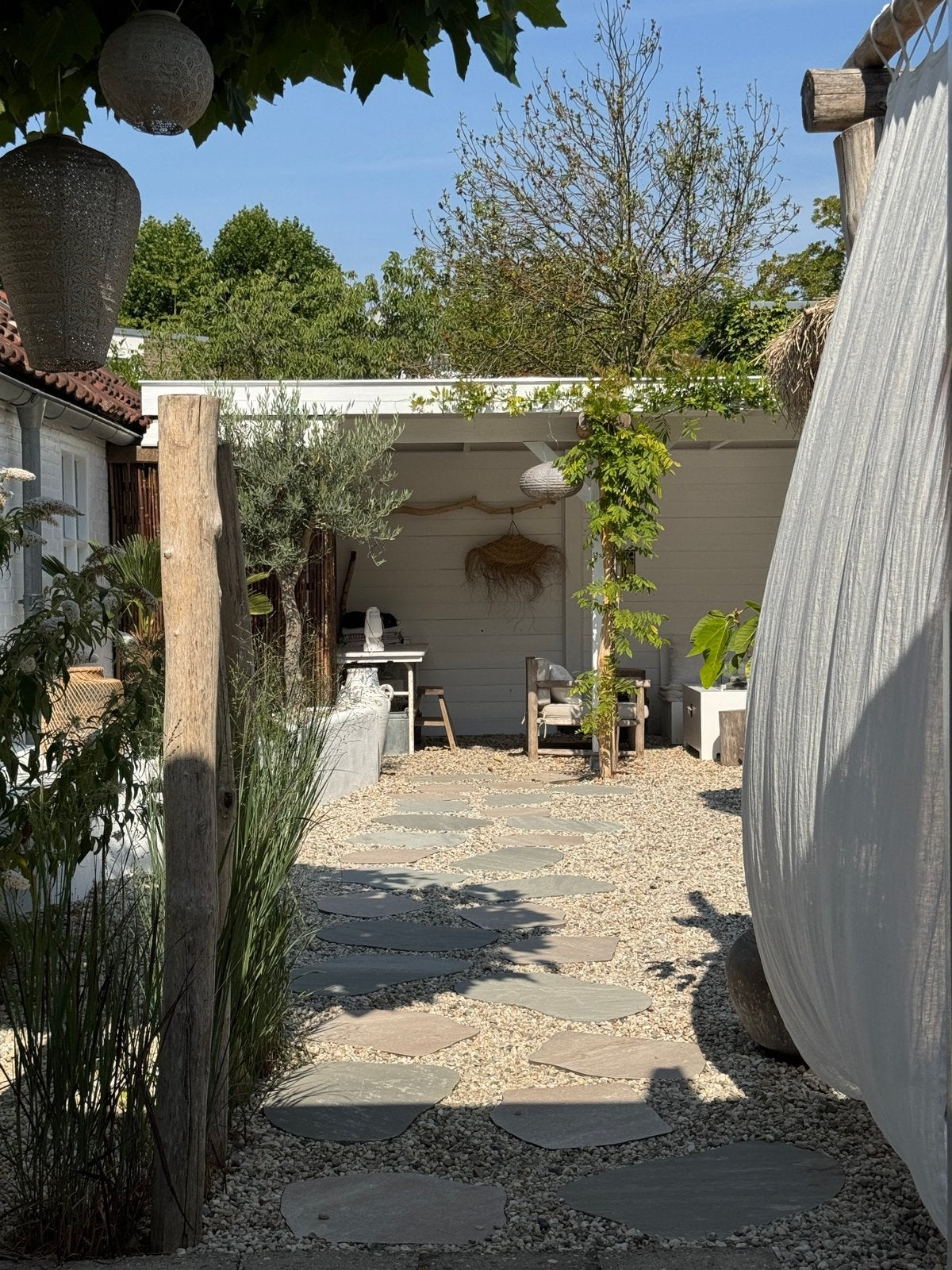 15 Staptegels natuursteenlook Praxis 2 maanden oud, Tuin en Terras, Tegels en Klinkers, Ophalen, Zo goed als nieuw, Overige materialen