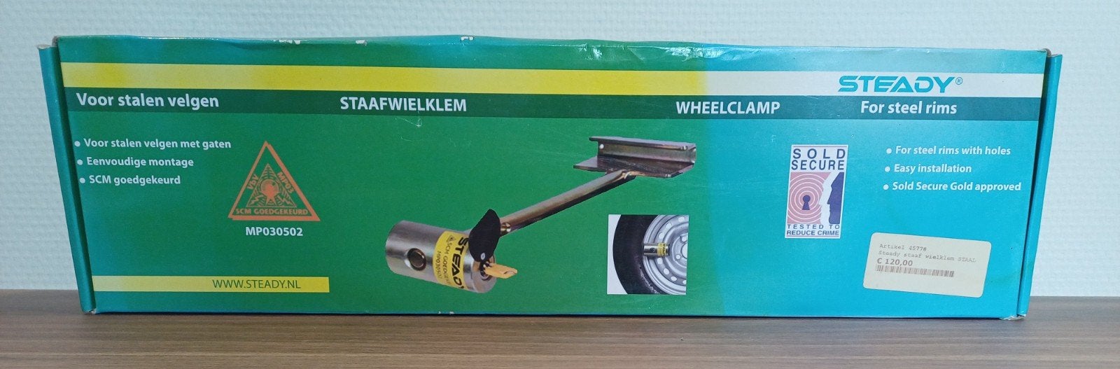 Staafwielklem STEADY MP030502, Caravans en Kamperen, Ophalen of Verzenden