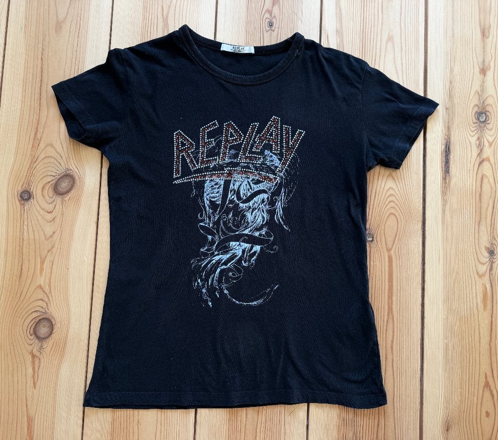 Shirt / Top Replay - Zwart - Maat 36 / Small, Kleding | Dames, T-shirts, Zwart, Replay, Ophalen of Verzenden, Zo goed als nieuw
