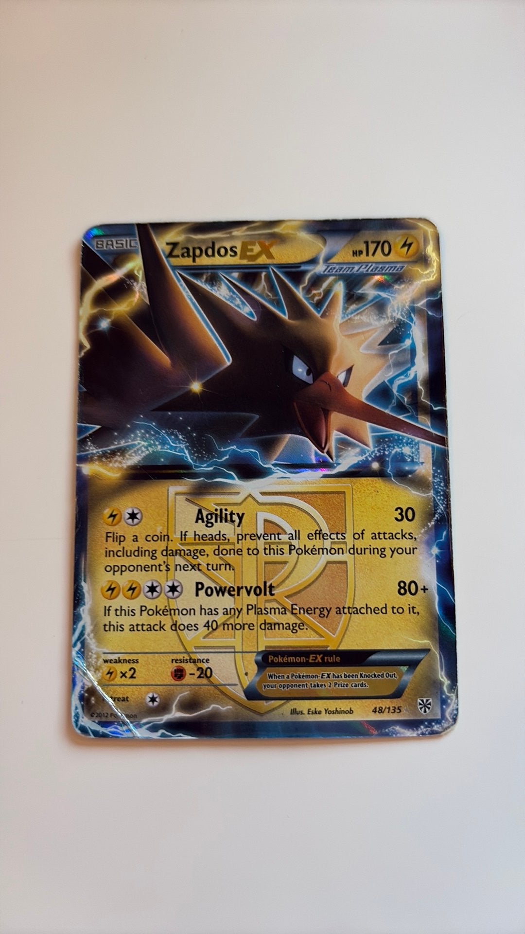 Zapdos pokémon kaart, Ophalen, Gebruikt, Losse kaart