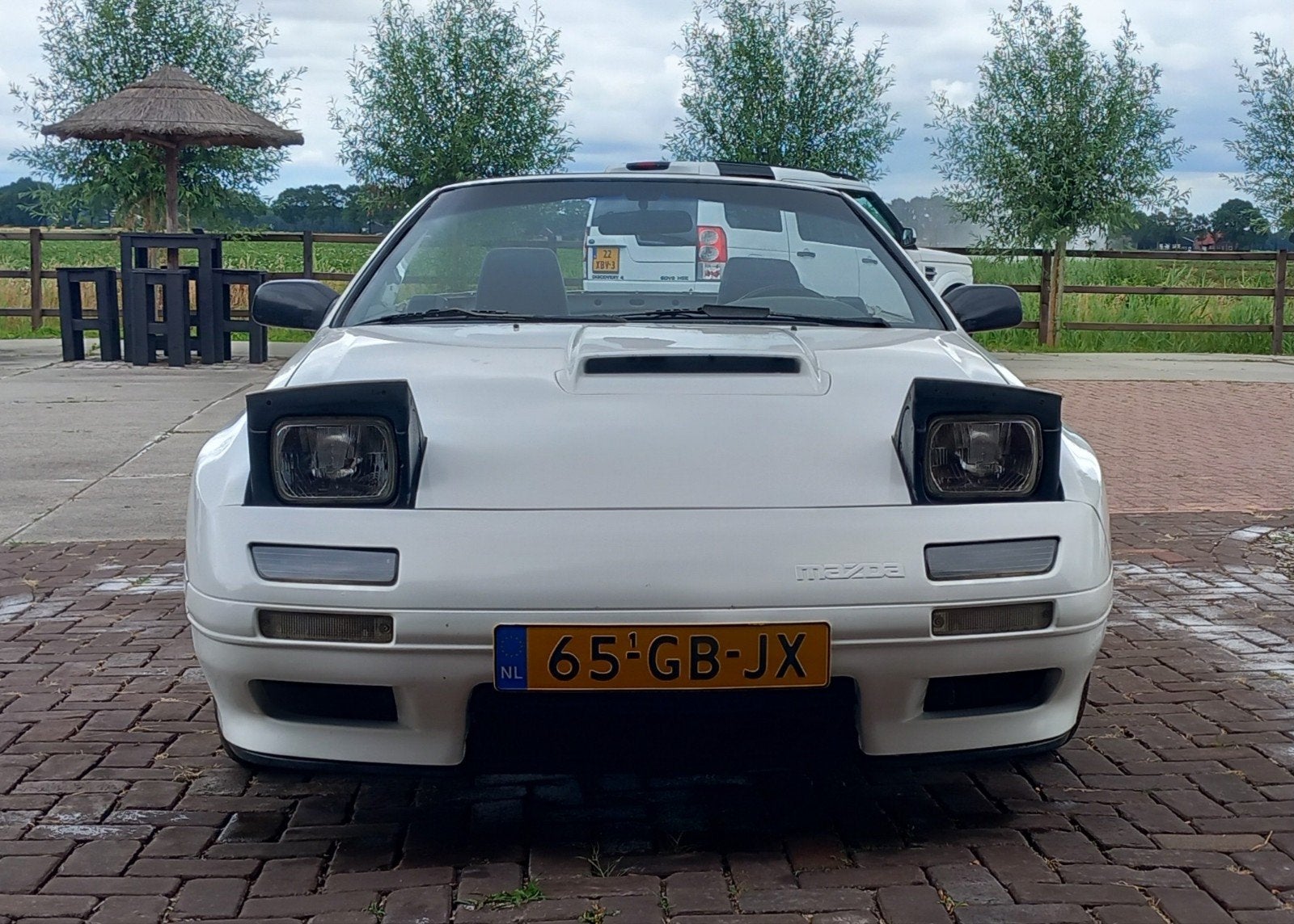 Mazda RX7 Cabriolet TURBO, Auto's, Zwart, Cabriolet, Wit, Leder