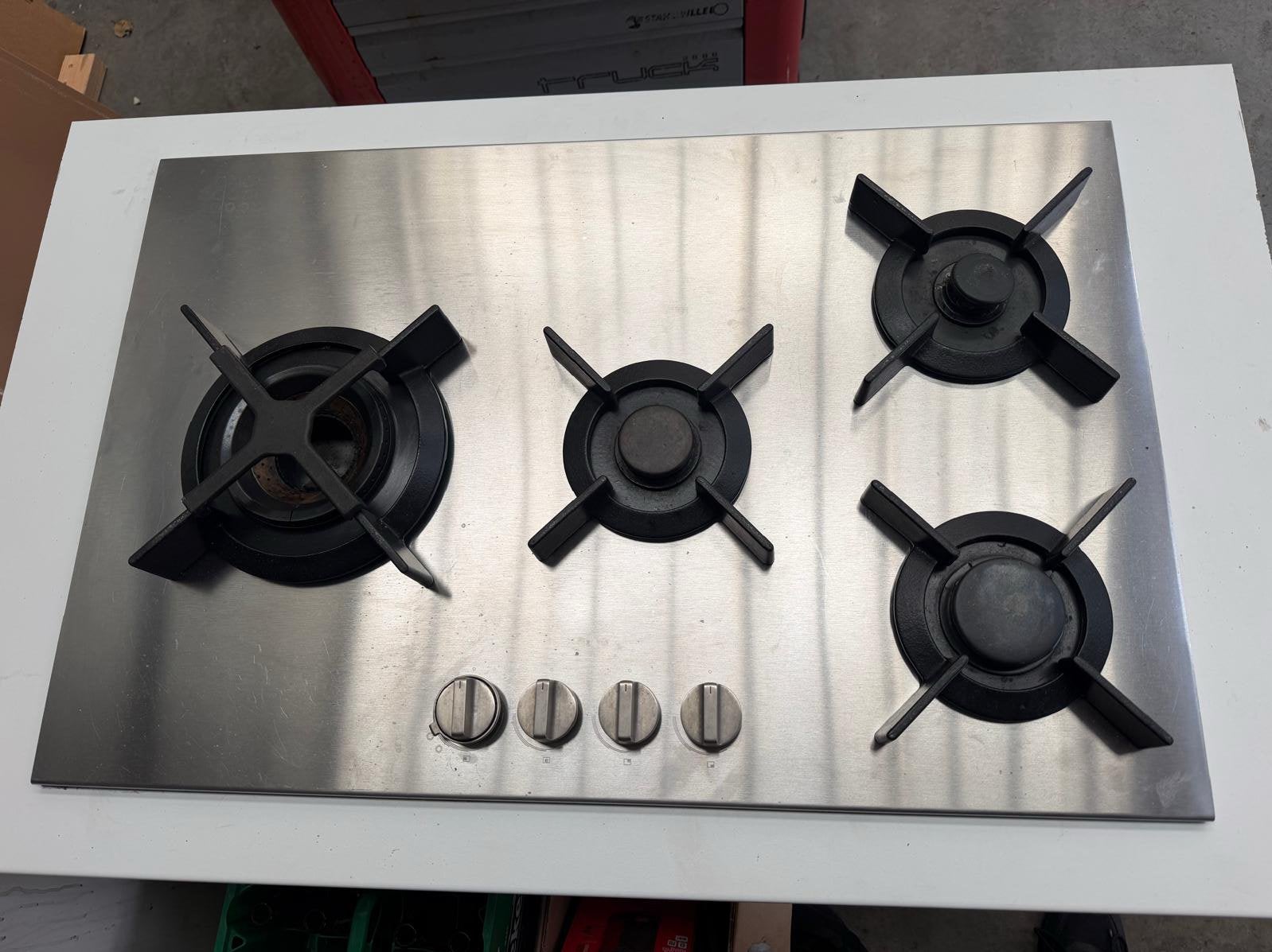 ATAG RVS gaskookplaat 80 cm – krachtige 6 kW wokbrander, Ophalen of Verzenden, Zo goed als nieuw, Inbouw, Gas