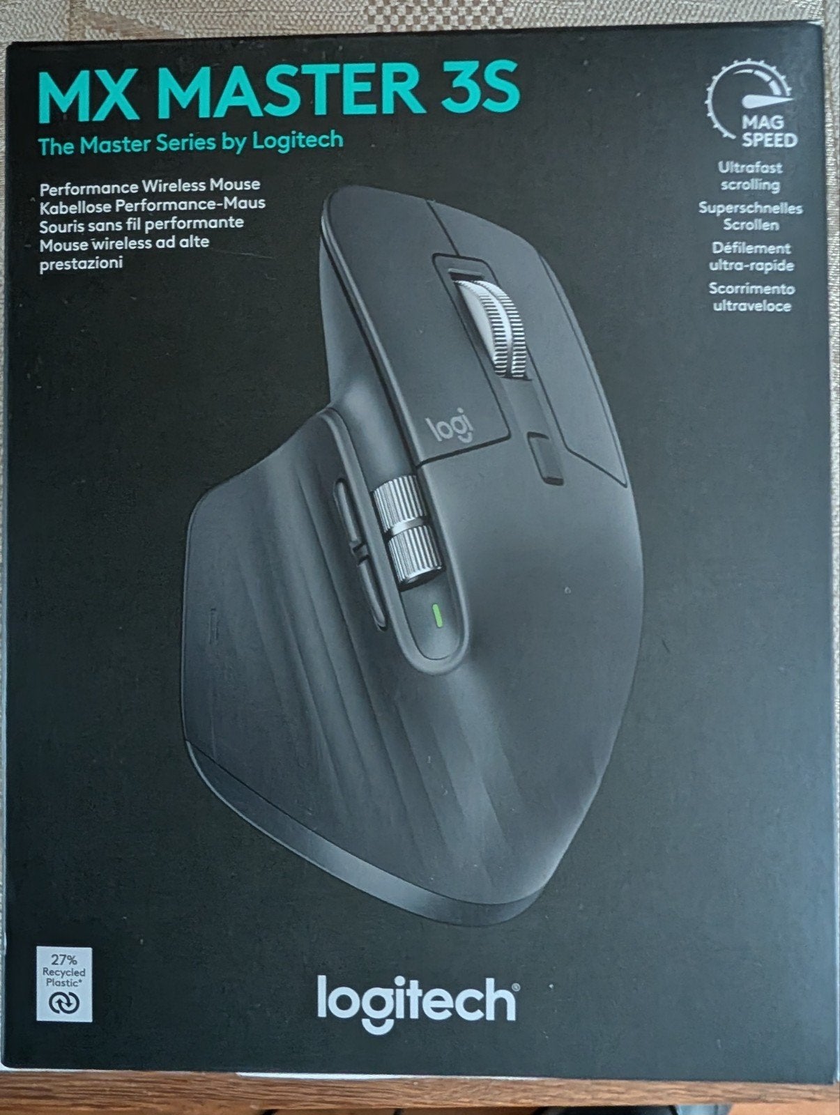 Logitech MX Master 3S Draadloze Performance Muis, Computers en Software, Rechtshandig, Muis, Ergonomisch, Logitech