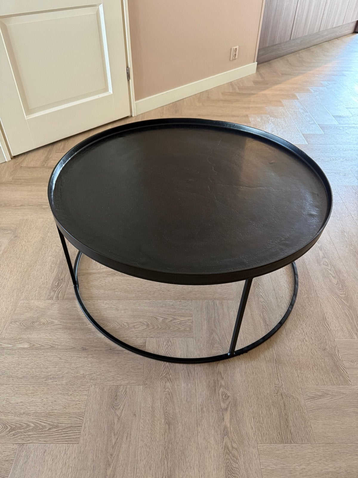 Salontafel Light & Living Serena Ø88x41 cm, mat zwart - Rond, Ophalen, Rond, 50 tot 100 cm, Zo goed als nieuw