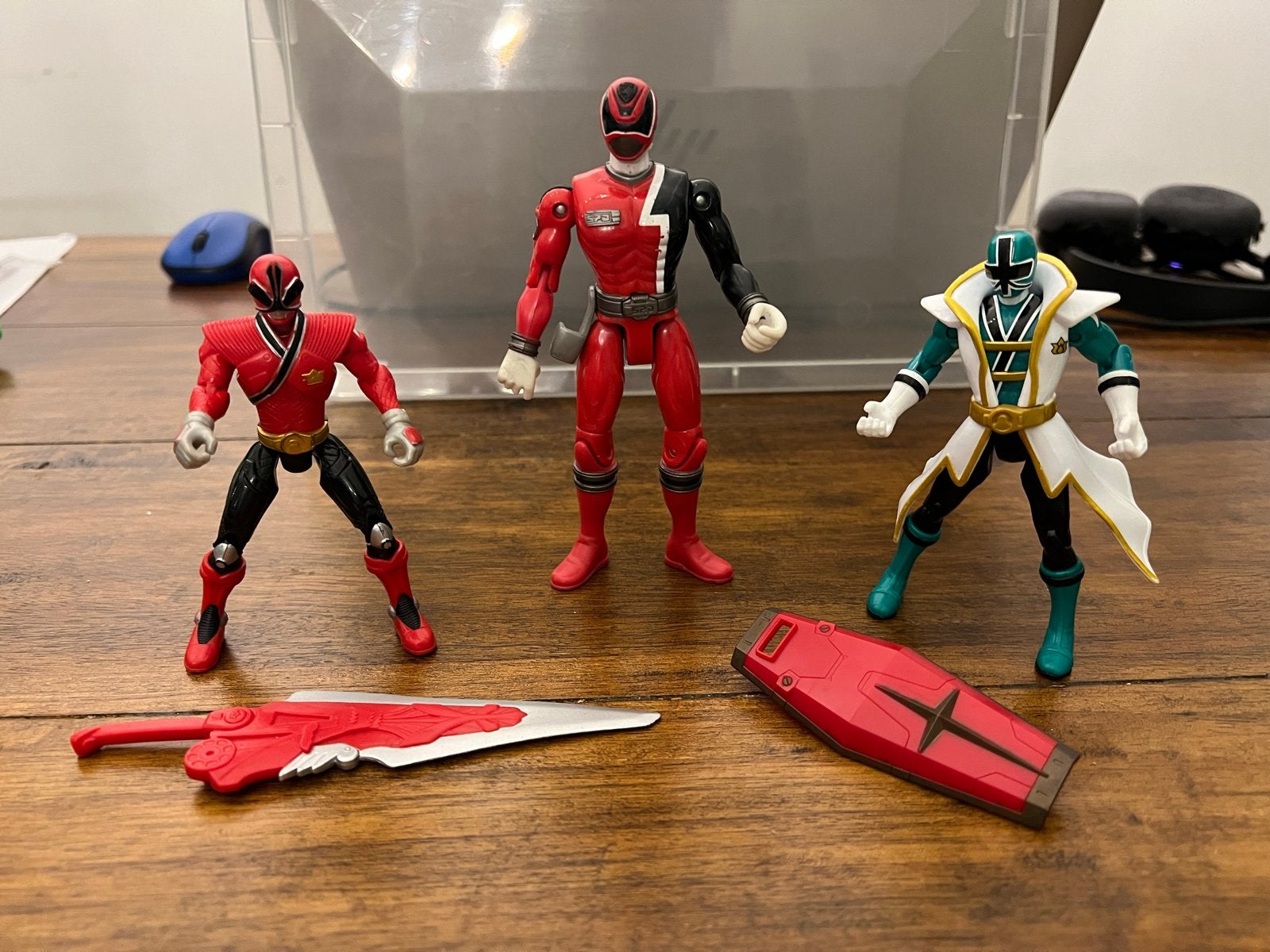 Power Rangers actiefiguren en helm set, Ophalen of Verzenden, Gebruikt